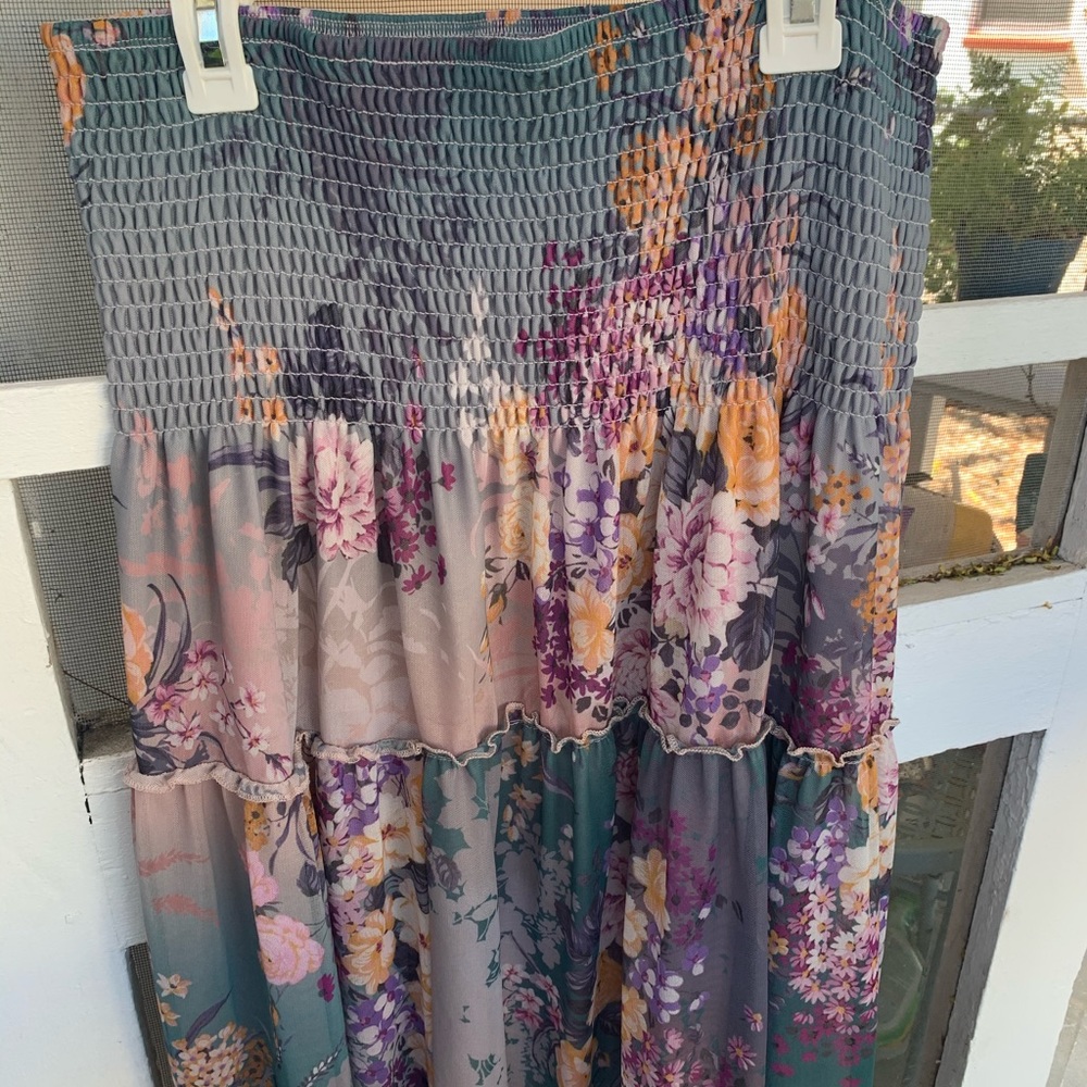 Floral long skirt